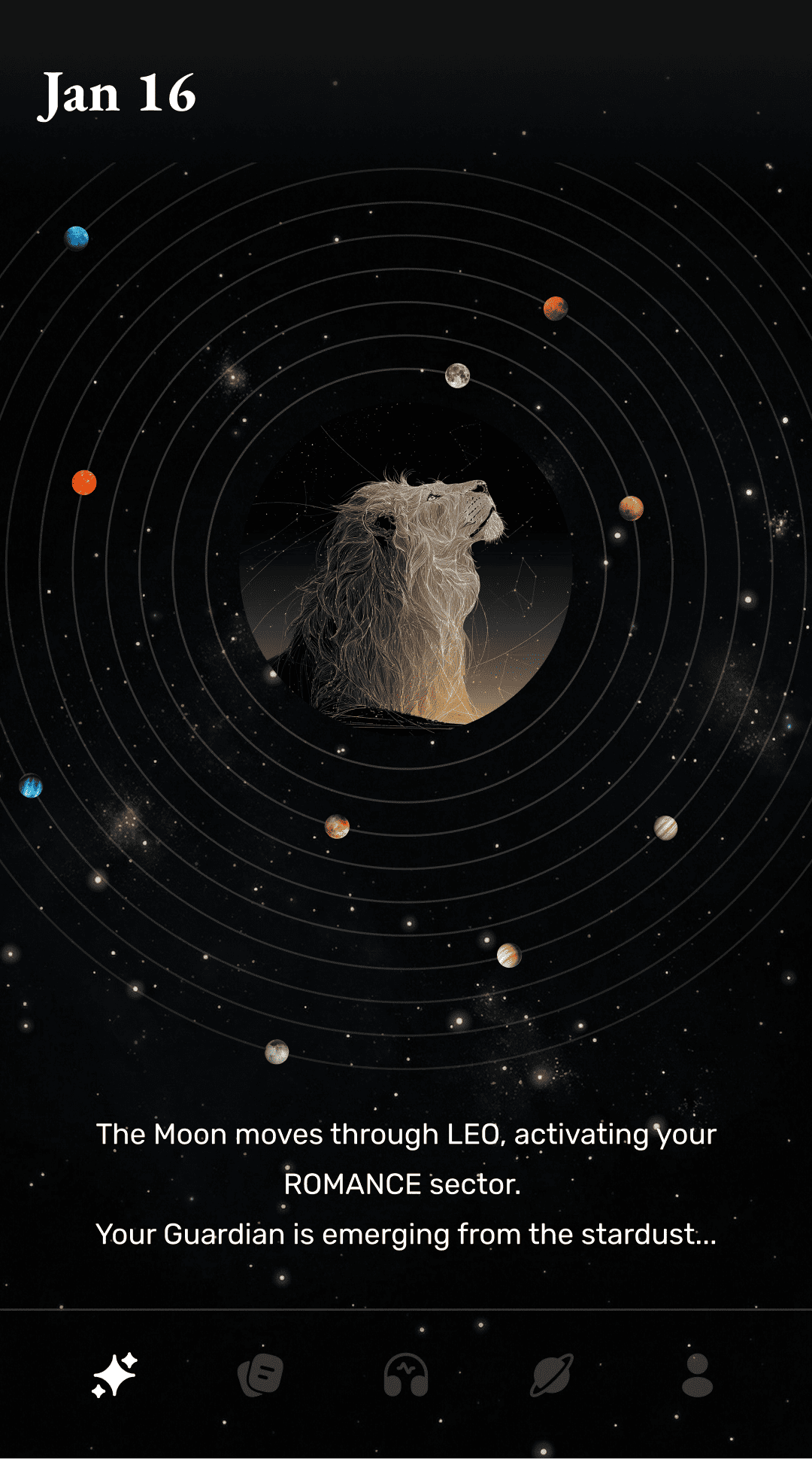 Starot app screen showing planet activation